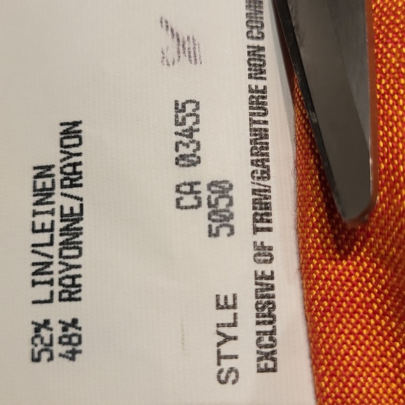 Vintage Linen-blend Farouche Lori Weidner Dress-Suit / Sz 8 / Orange, Rust-Brown - Picture 10 of 16